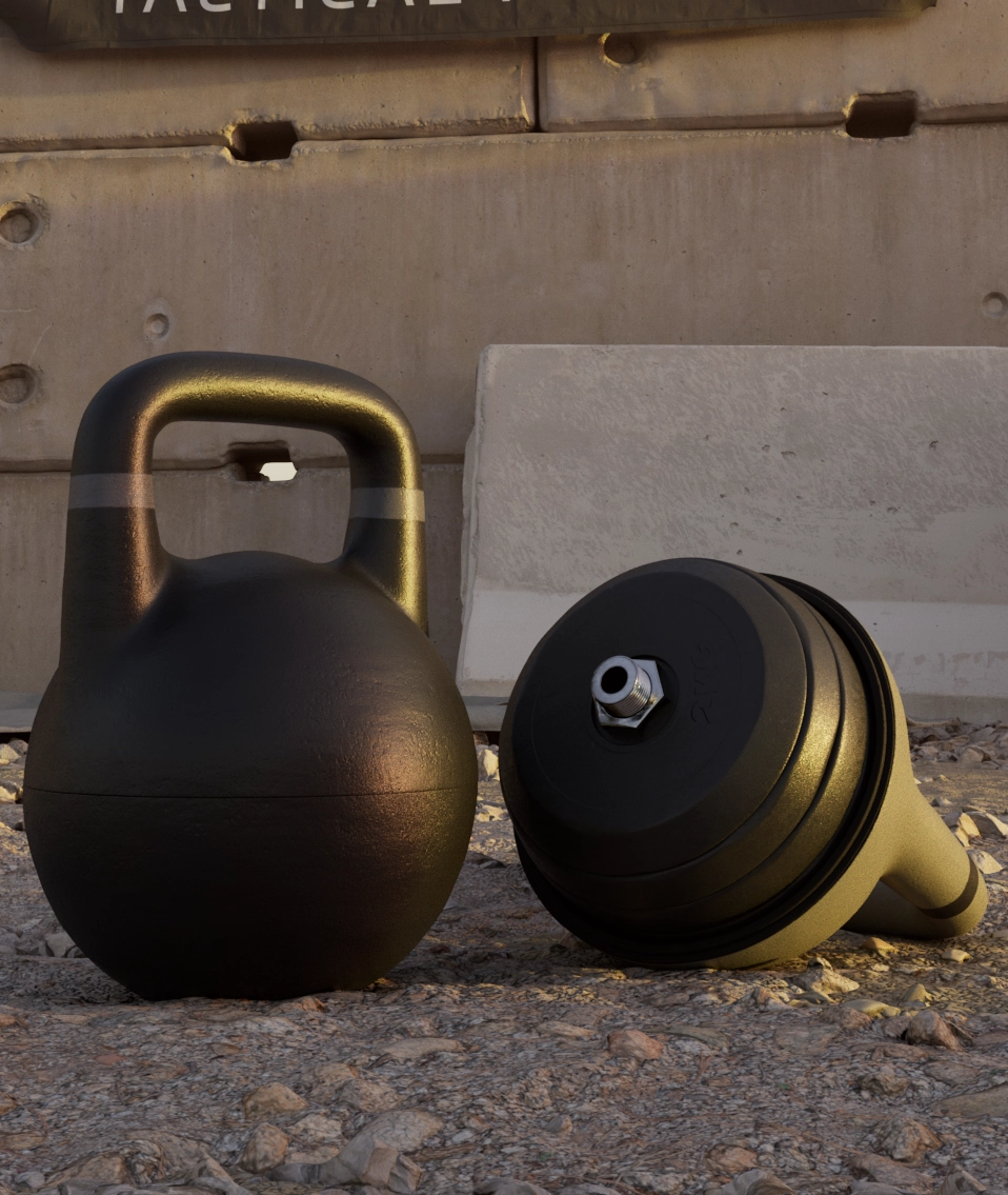 Adjustable kettlebell tactical range 2