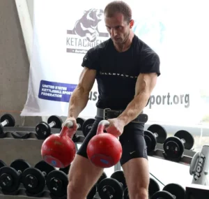 Kettlebell clean and jerk 2